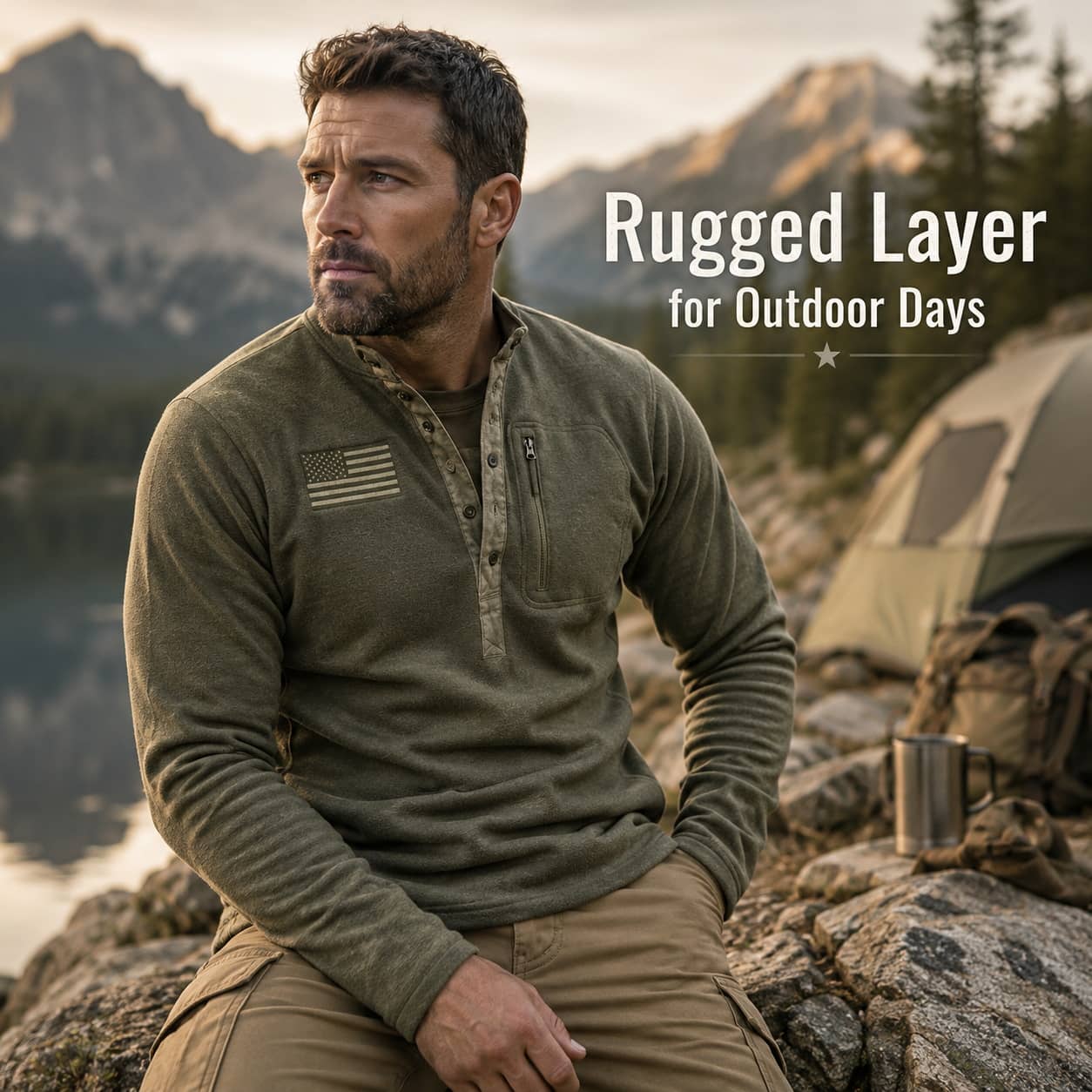 Men’s Tactical-Style Outdoor Sweater