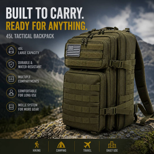 45L Tactical Backpack – Durable Outdoor Rucksack