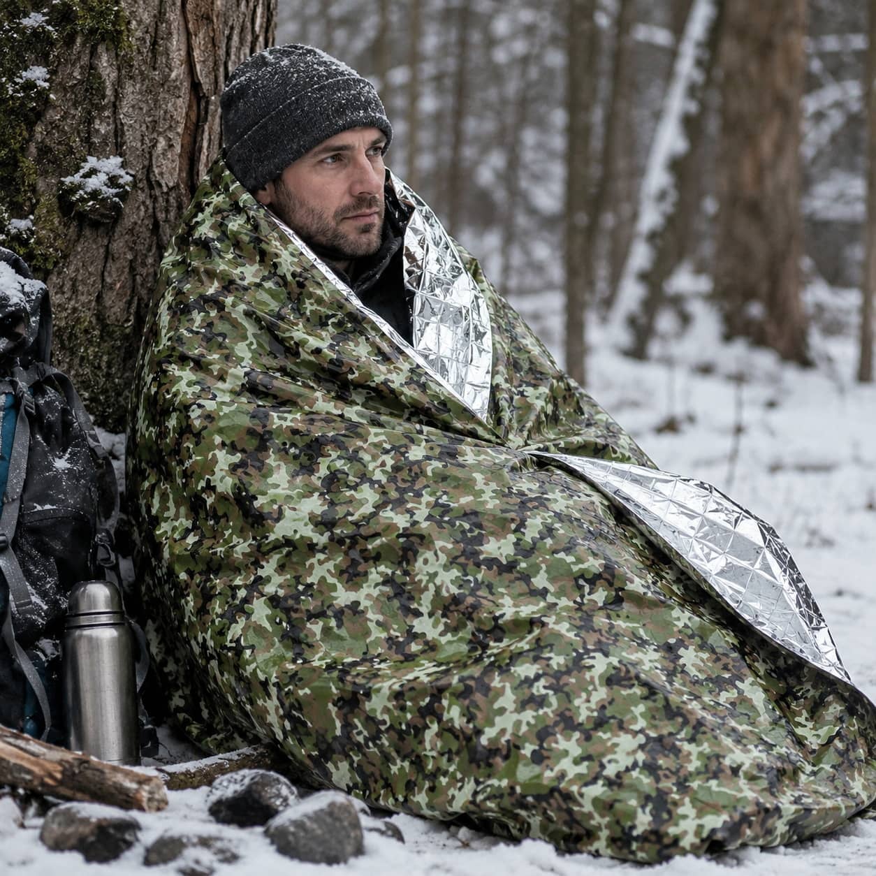 Thermal Emergency Survival Blanket for Camping, Hiking & Outdoor Protection