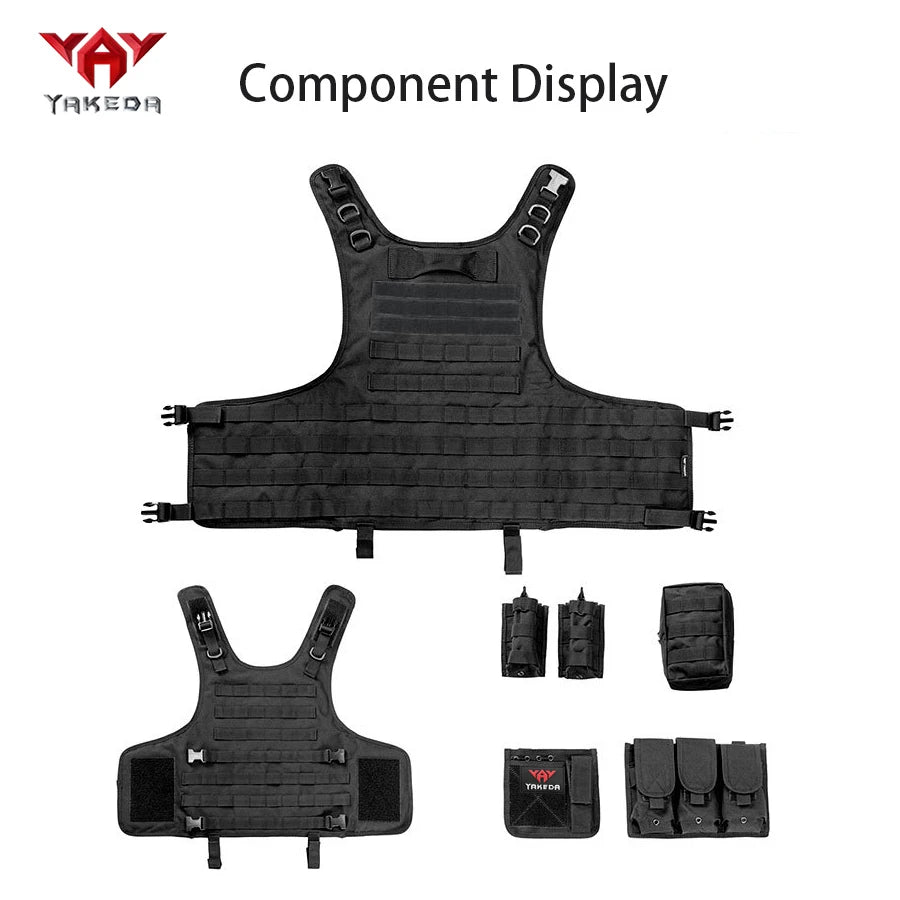 YAKEDA quick detachable outdoor adventure equipment vest, quick detachable lightweight multi-functional outdoor vest Yakeda