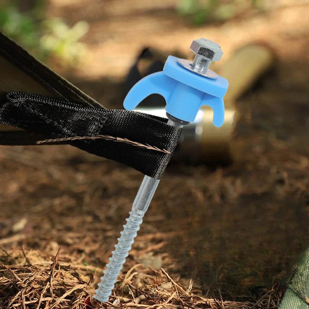 Military-Outdoors Screw Anchor Tent Stakes - 2-10 Pcs Pack - Military-Outdoors.com
