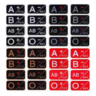 3D PVC Blood Type Hook and Loop Patches