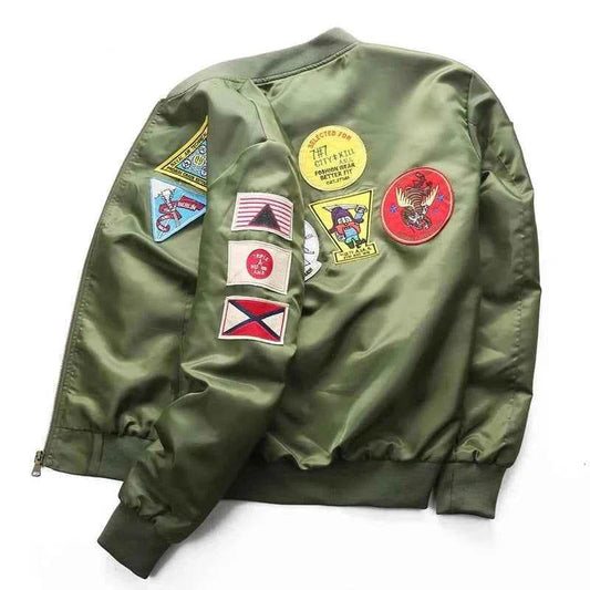 Military-Outdoors Air Force Pilot Jacket with Patches - Military-Outdoors.com