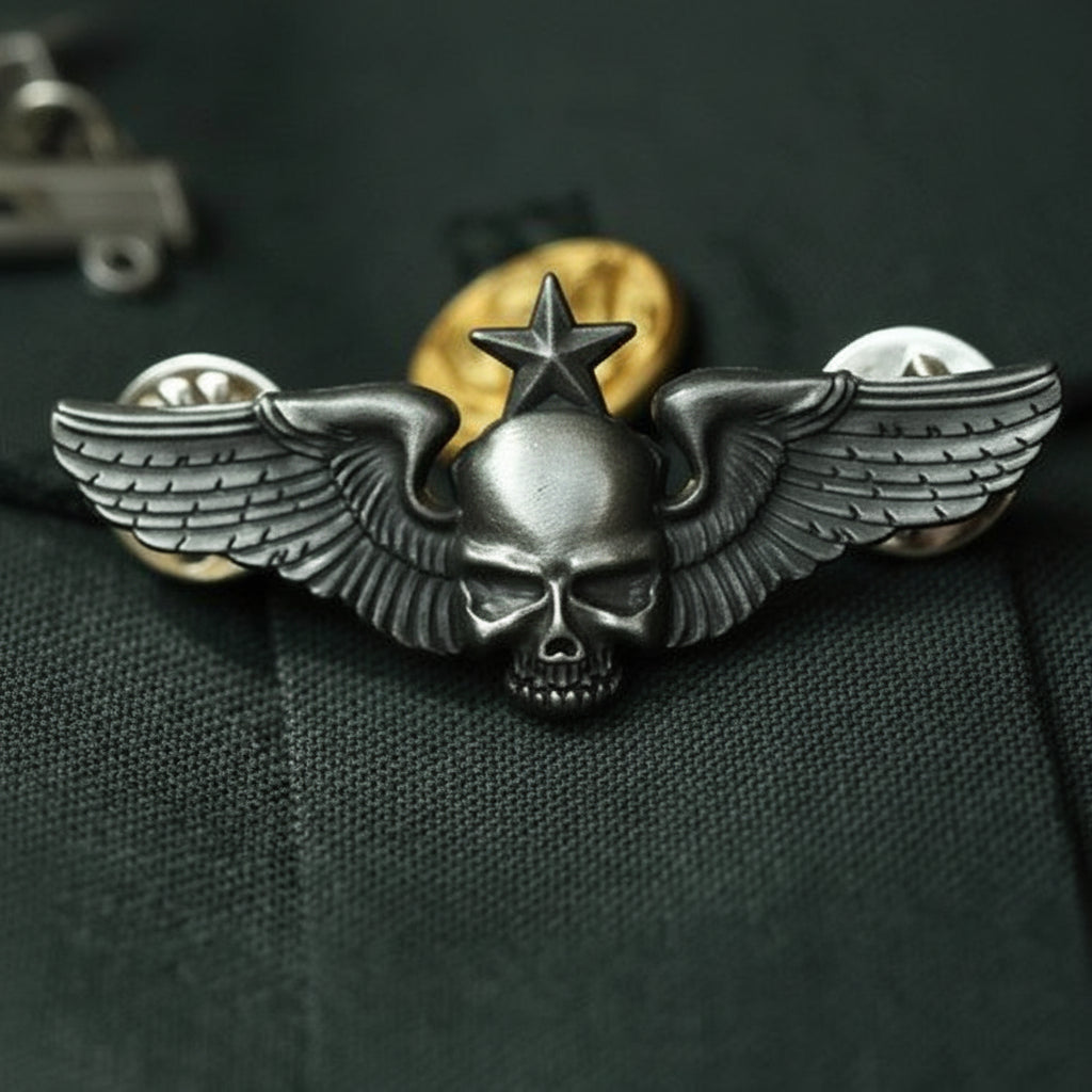 Airborne Badge replica with wings and skull design for military enthusiasts