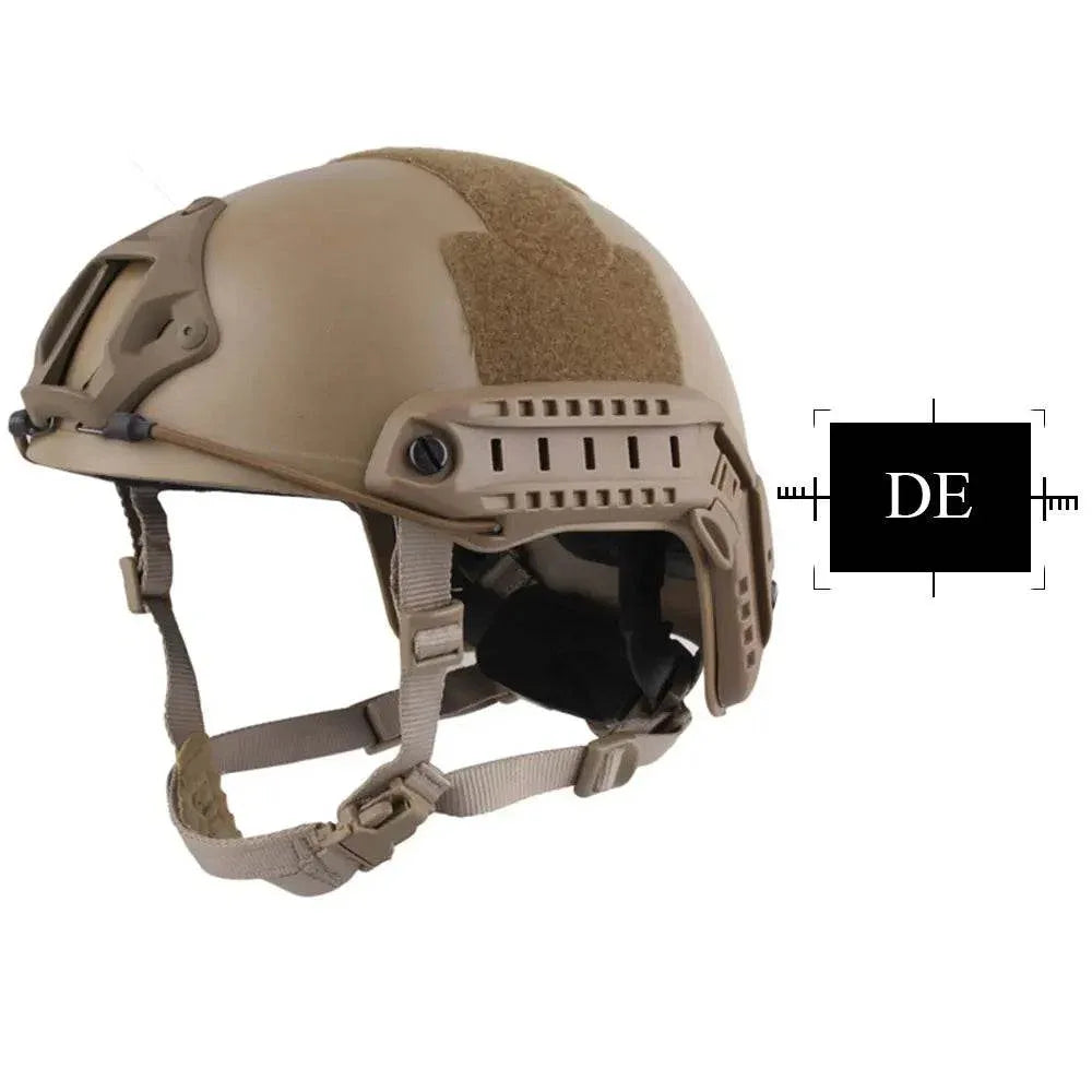 Tan Airsoft Helmet with Tactical Design for Enhanced Protection
