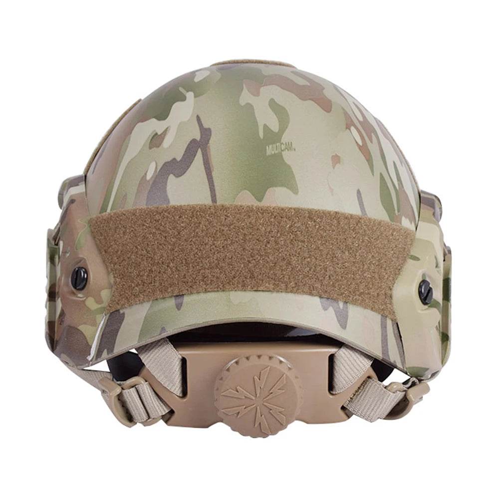 Multicam Airsoft Helmet with Adjustable Straps for Tactical Use