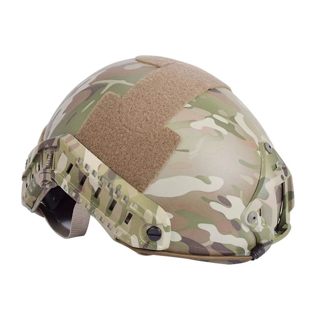 Multicam Airsoft Helmet with Tactical Features for Enhanced Gameplay