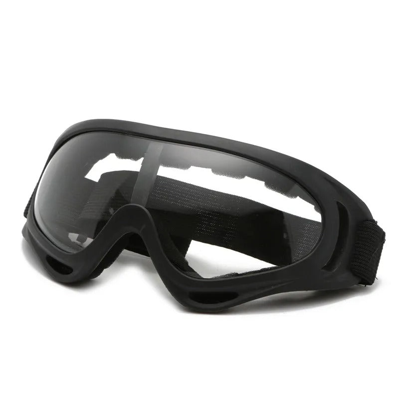 Black anti-fog military eyewear with a comfortable fit, ideal for outdoor activities.