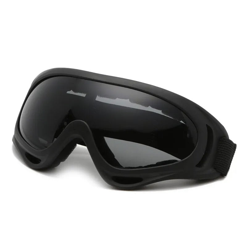 Black anti-fog military eyewear with a sleek design for outdoor and tactical use