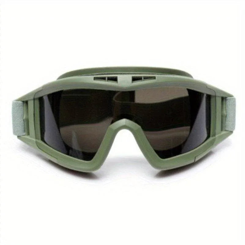 Olive Green Anti-Fog outdoor Eyewear with Impact-Resistant Lenses for Outdoor Use