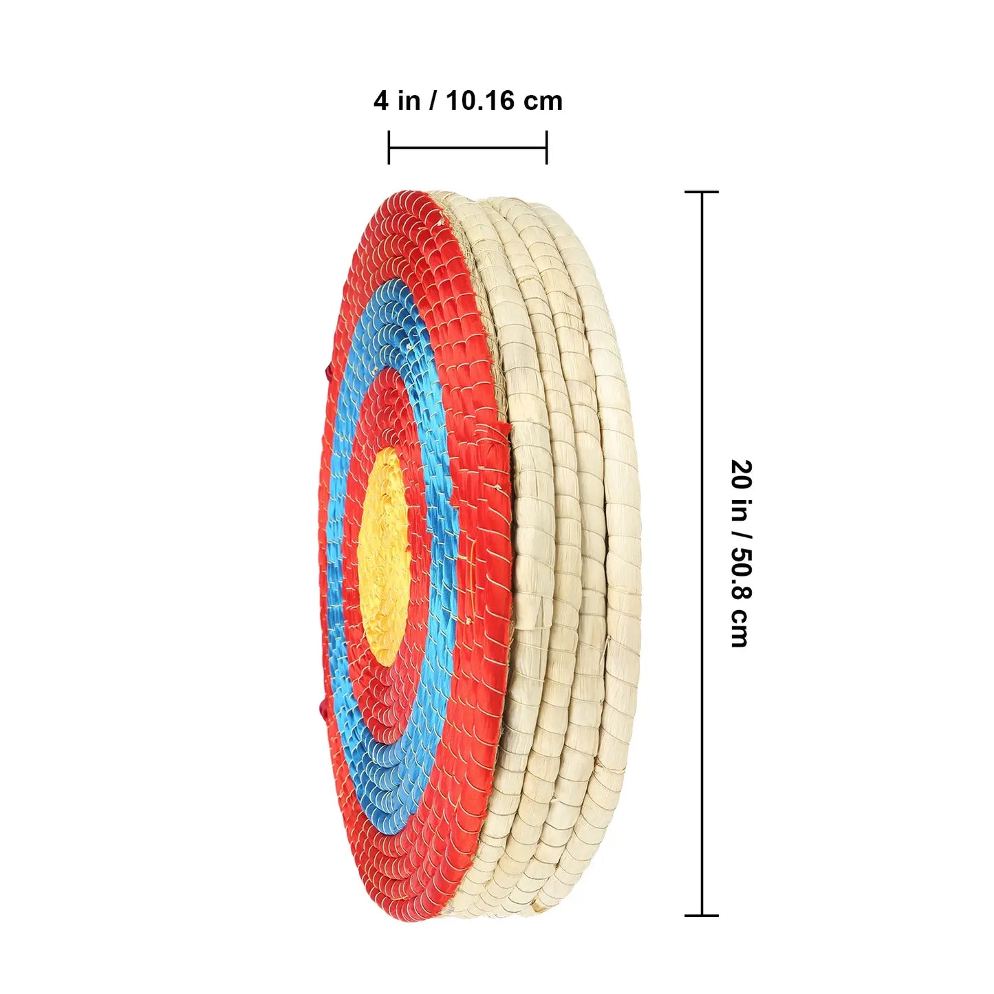 Military-Outdoors Archery Target in Red, Blue, and Yellow for Practice Use
