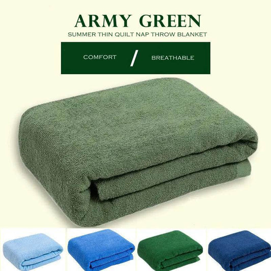 Army Green Cotton Towel Blanket - Military-Outdoors.com - Military-Outdoors.com