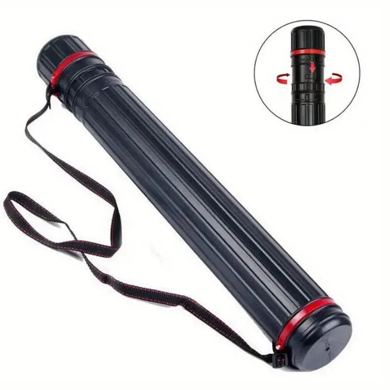 Durable black arrows tube with adjustable strap for easy transport and storage of arrows