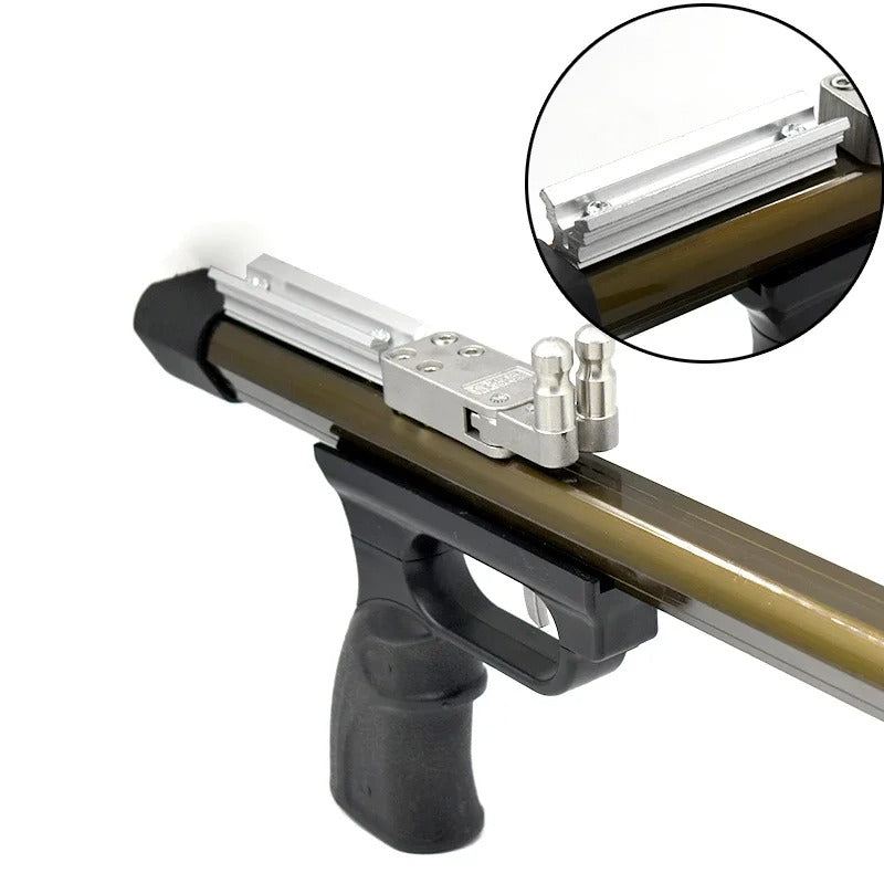 High-performance automatic fish shooting slingshot with ergonomic grip and precision components