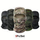 5-Pack Camouflage Balaclava Full Face Masks for Outdoor Use