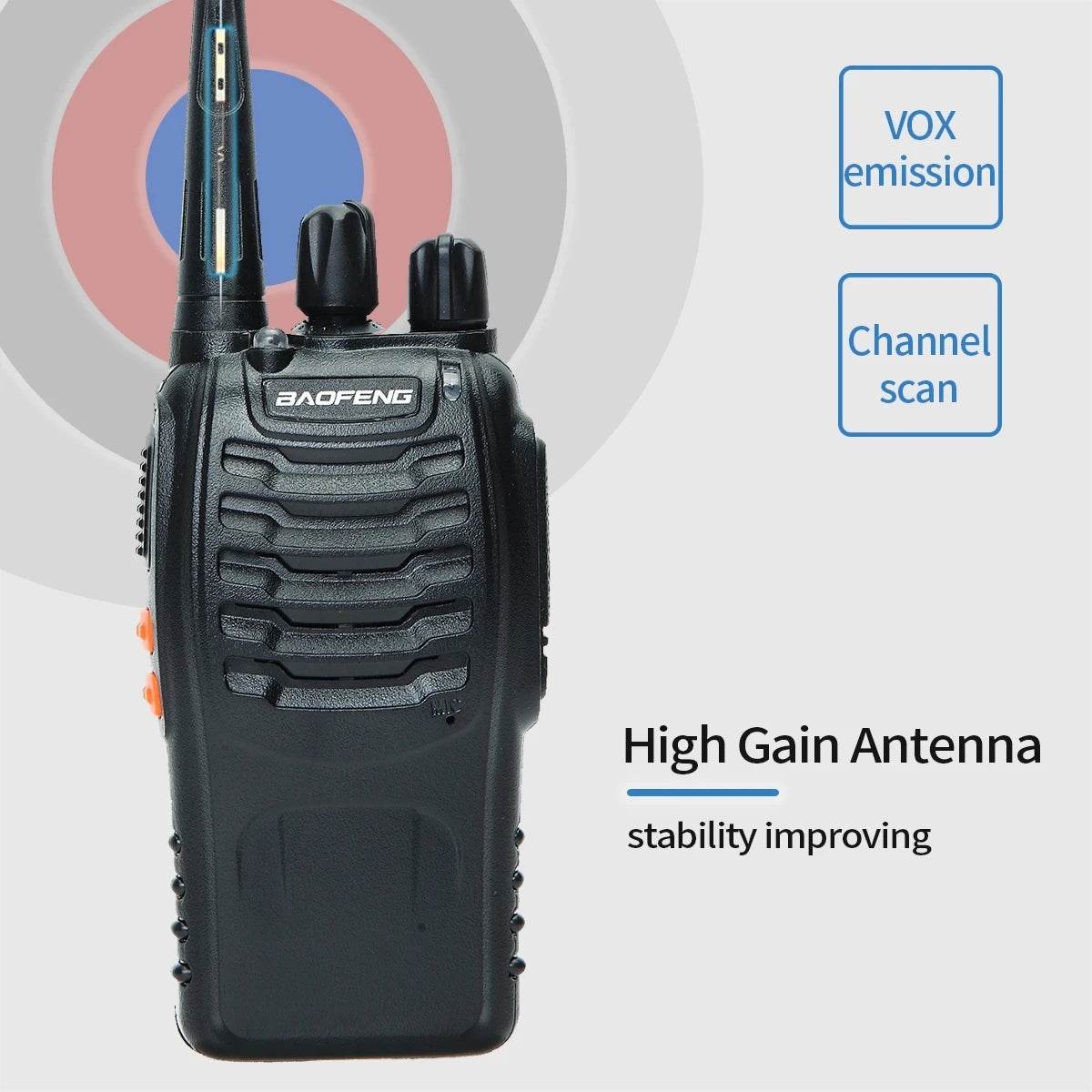 Baofeng BF-888S 12W Long-Range Walkie Talkies 2 OR 4 PCS - Military-Outdoors.com