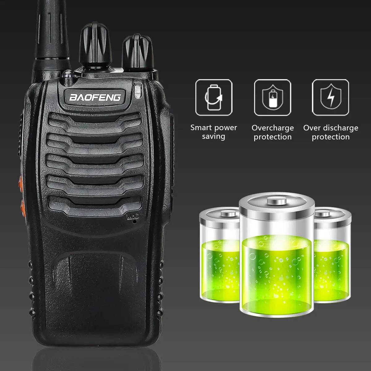 Baofeng BF-888S 12W Long-Range Walkie Talkies 2 OR 4 PCS - Military-Outdoors.com