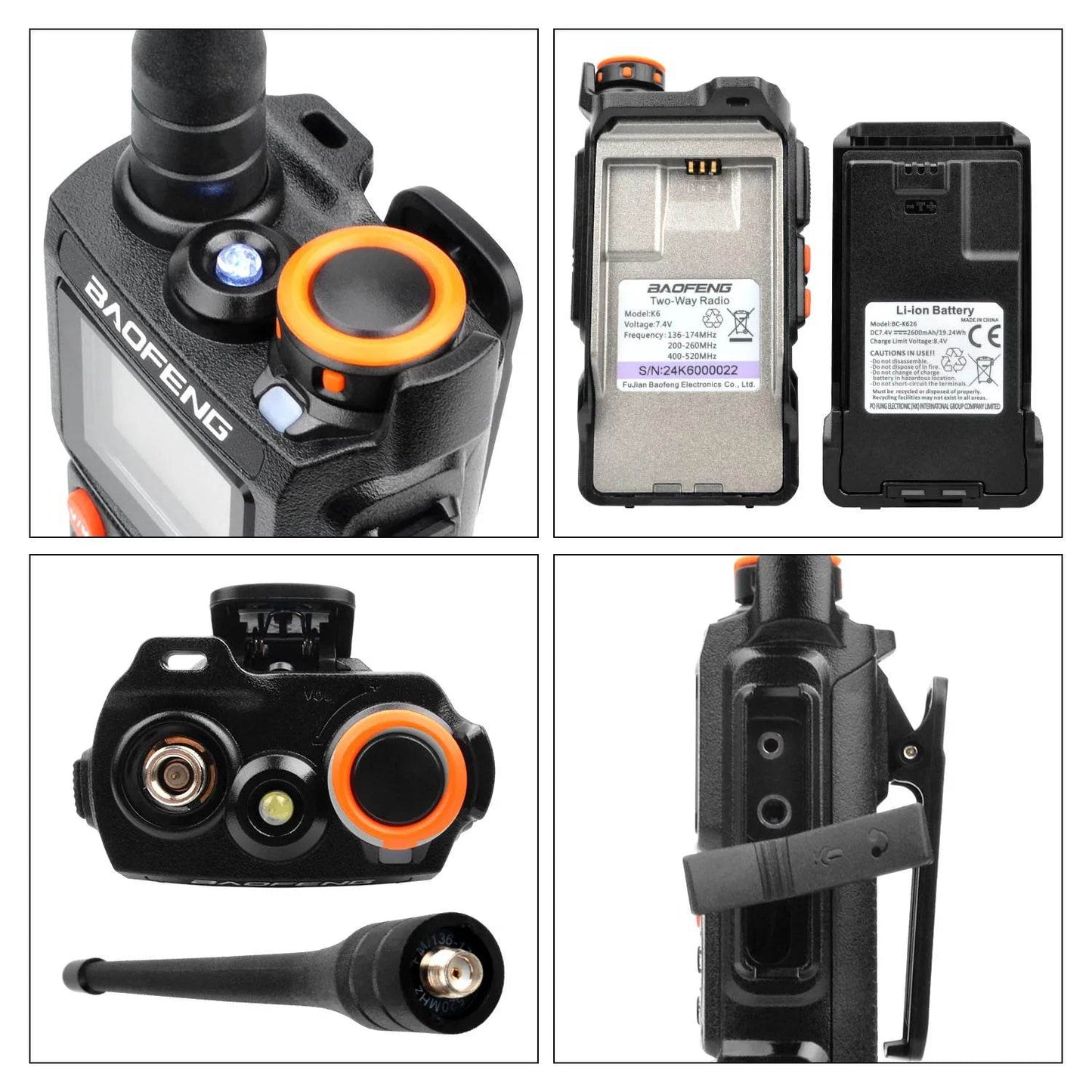 Walkie Talkie Baofeng K6 Multi-Band 999 Ch - Military-Outdoors.com
