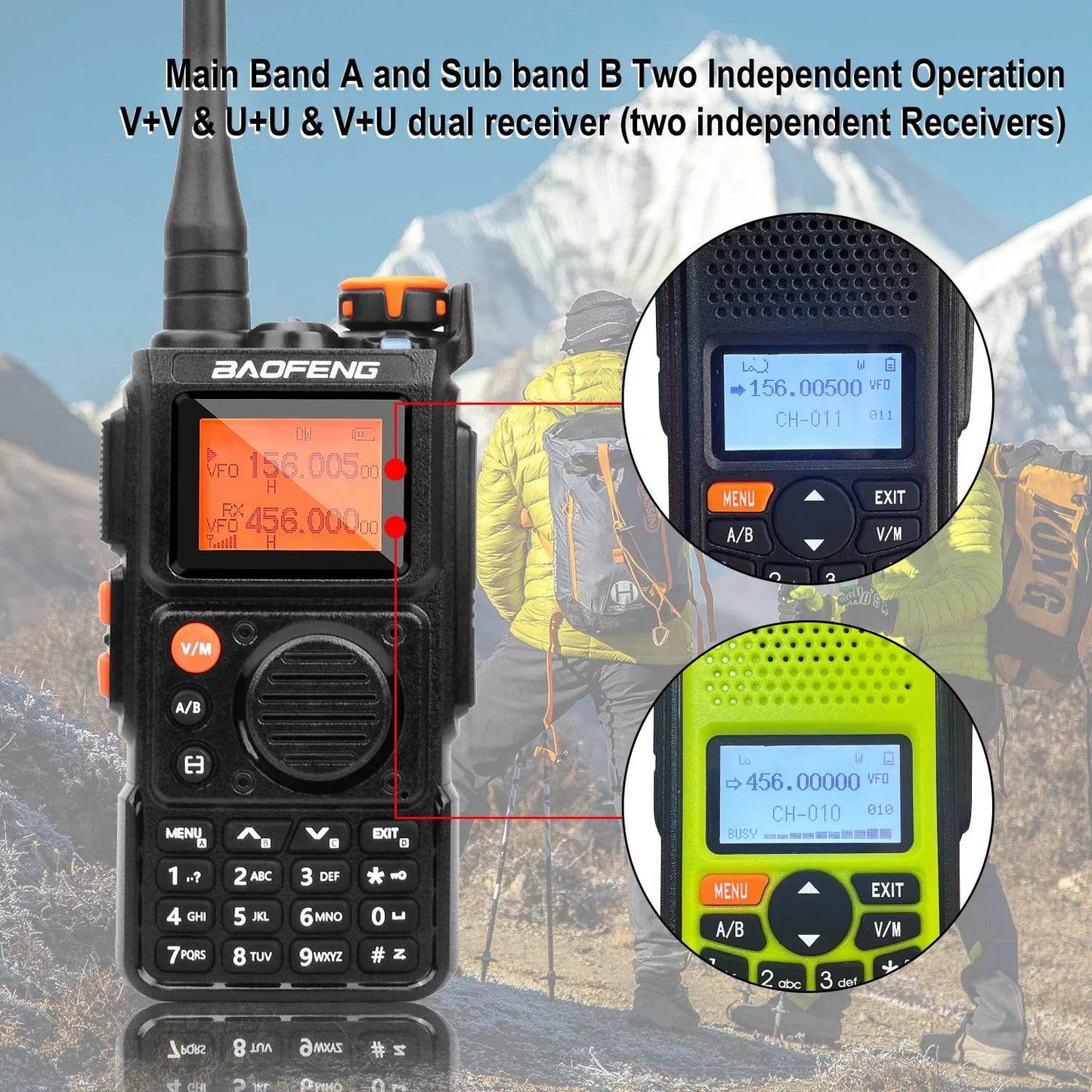 Walkie Talkie Baofeng K6 Multi-Band 999 Ch - Military-Outdoors.com