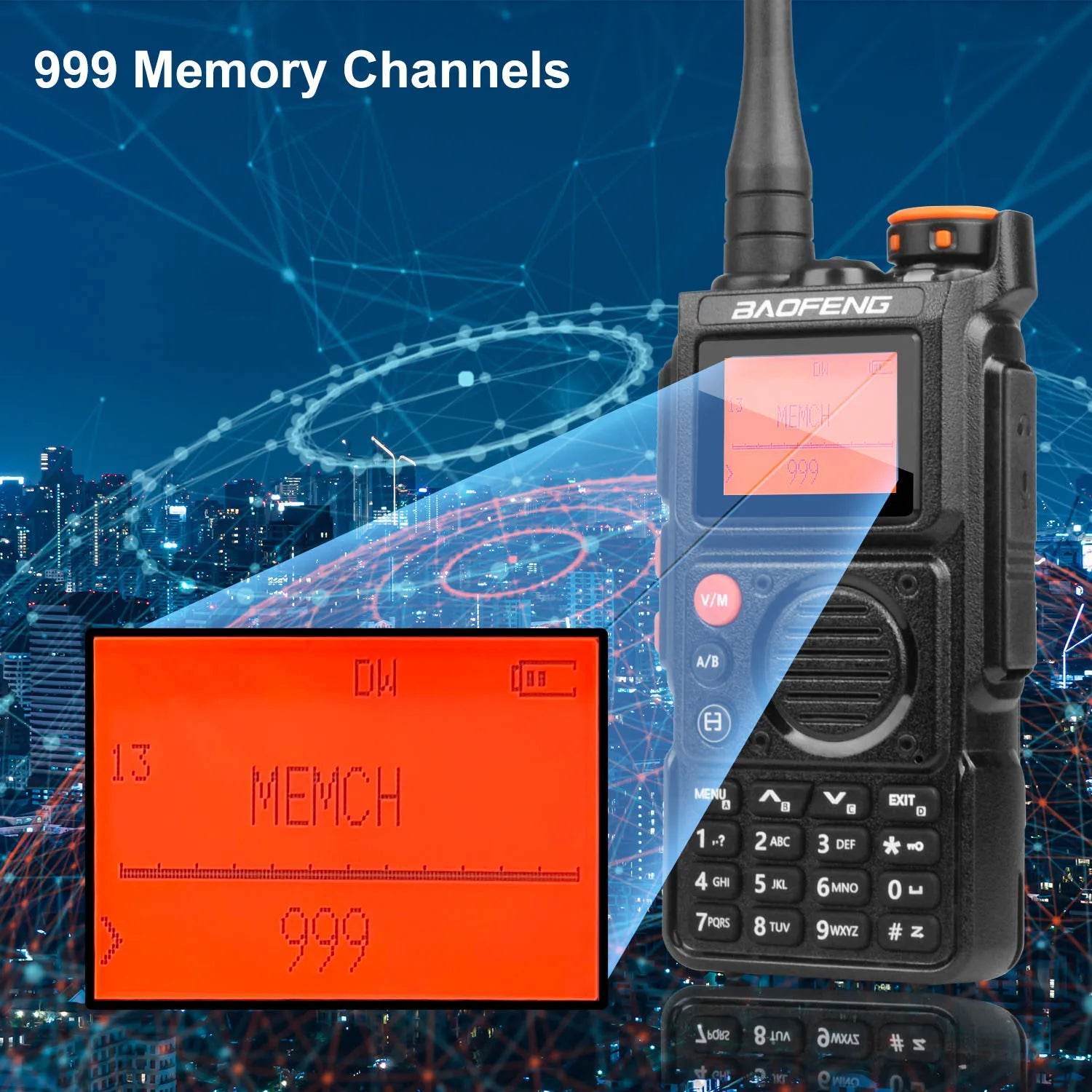 Walkie Talkie Baofeng K6 Multi-Band 999 Ch - Military-Outdoors.com