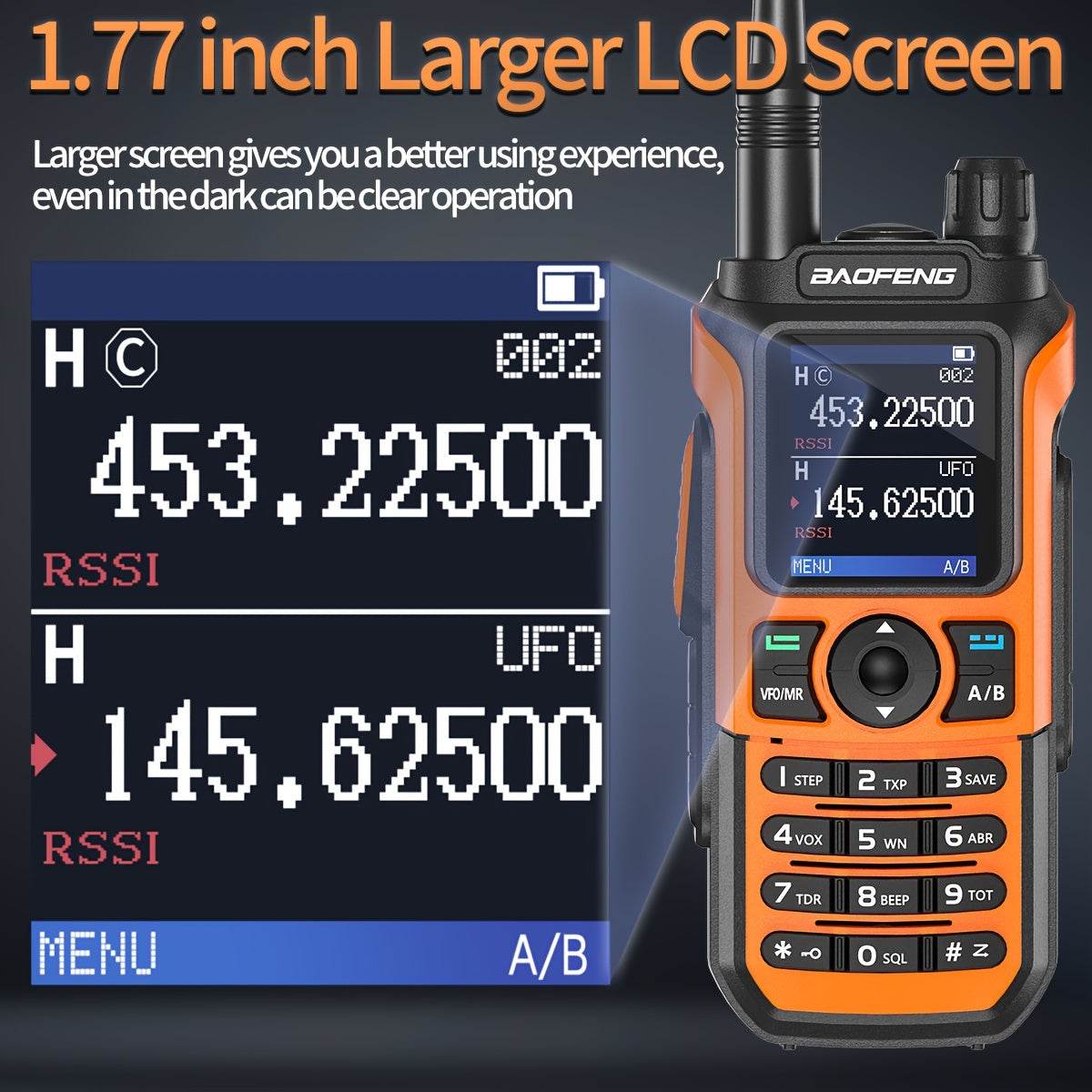 Baofeng UV-21 PRO V2 Walkie Talkies with LCD screen for clear communication indoors and outdoors