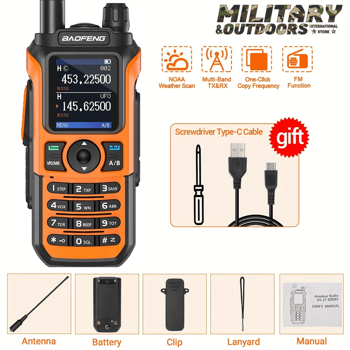 Baofeng UV-21 PRO V2 Walkie Talkies - Military-Outdoors.com