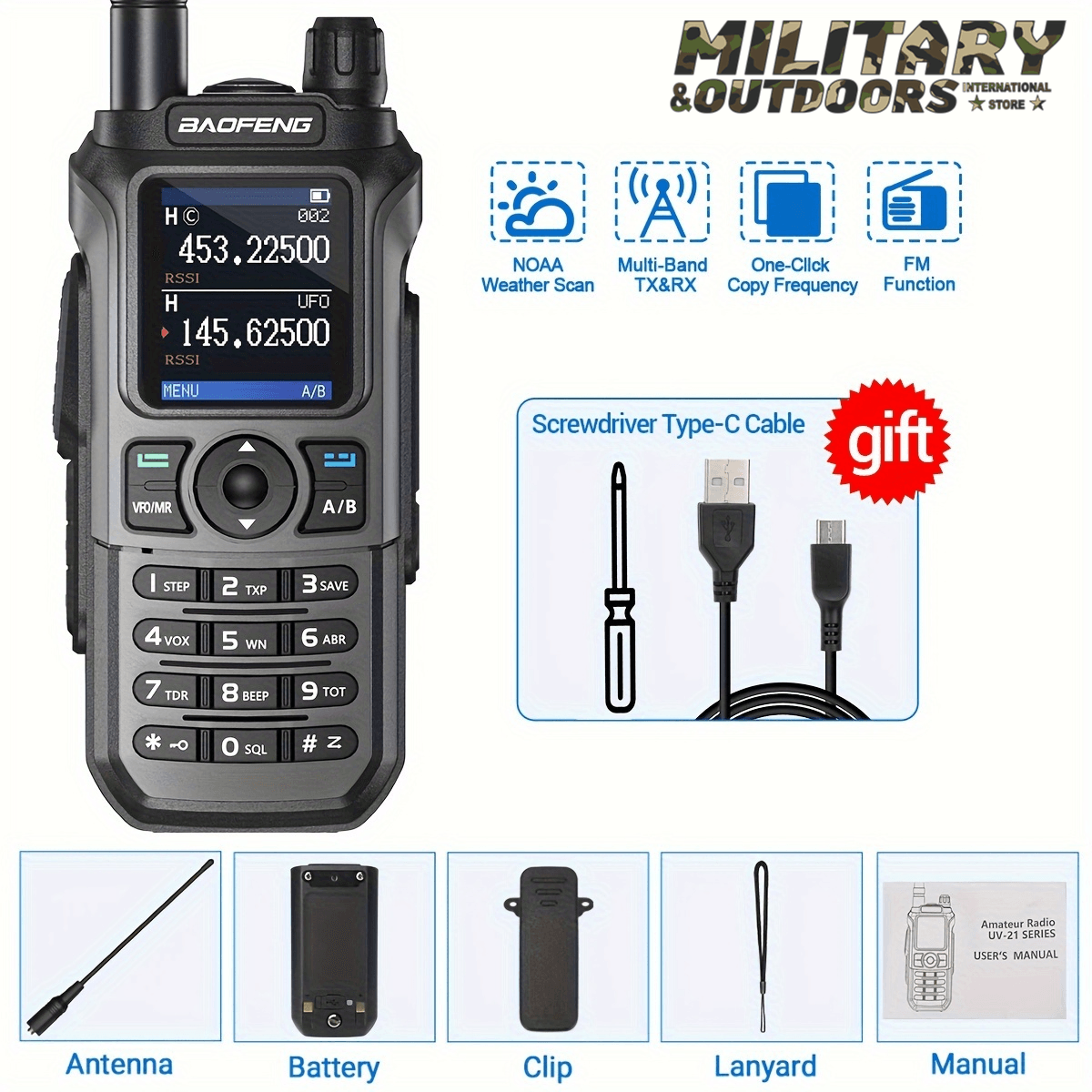 Baofeng UV-21 PRO V2 Walkie Talkies - Military-Outdoors.com