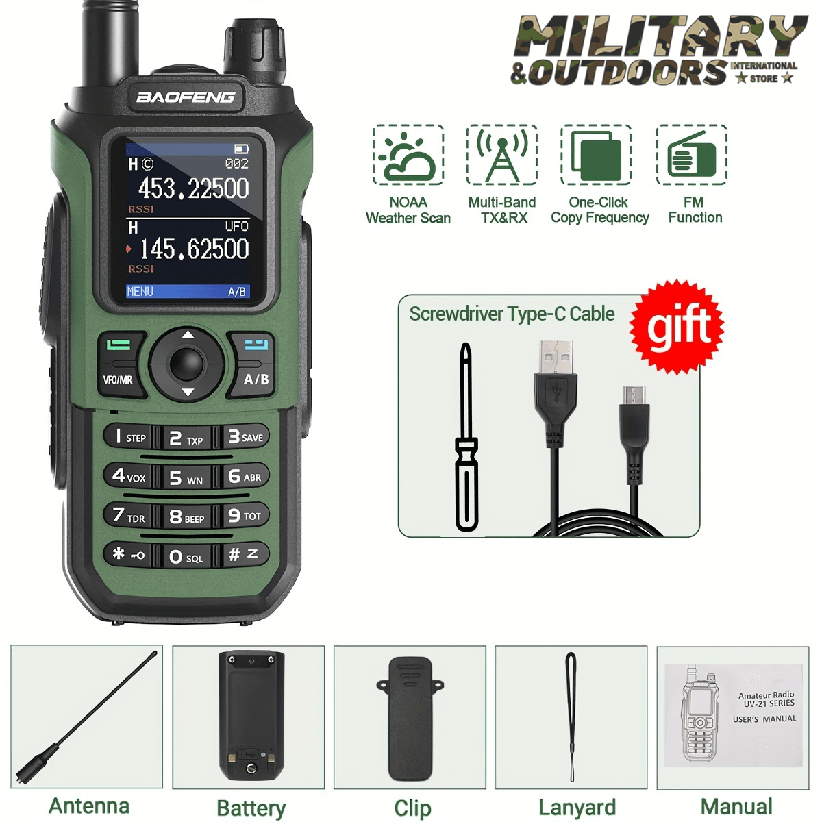 Baofeng UV-21 PRO V2 Walkie Talkies - Military-Outdoors.com