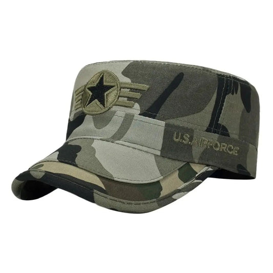Camo Baseball Military Caps featuring U.S. Air Force emblem for stylish outdoor wear