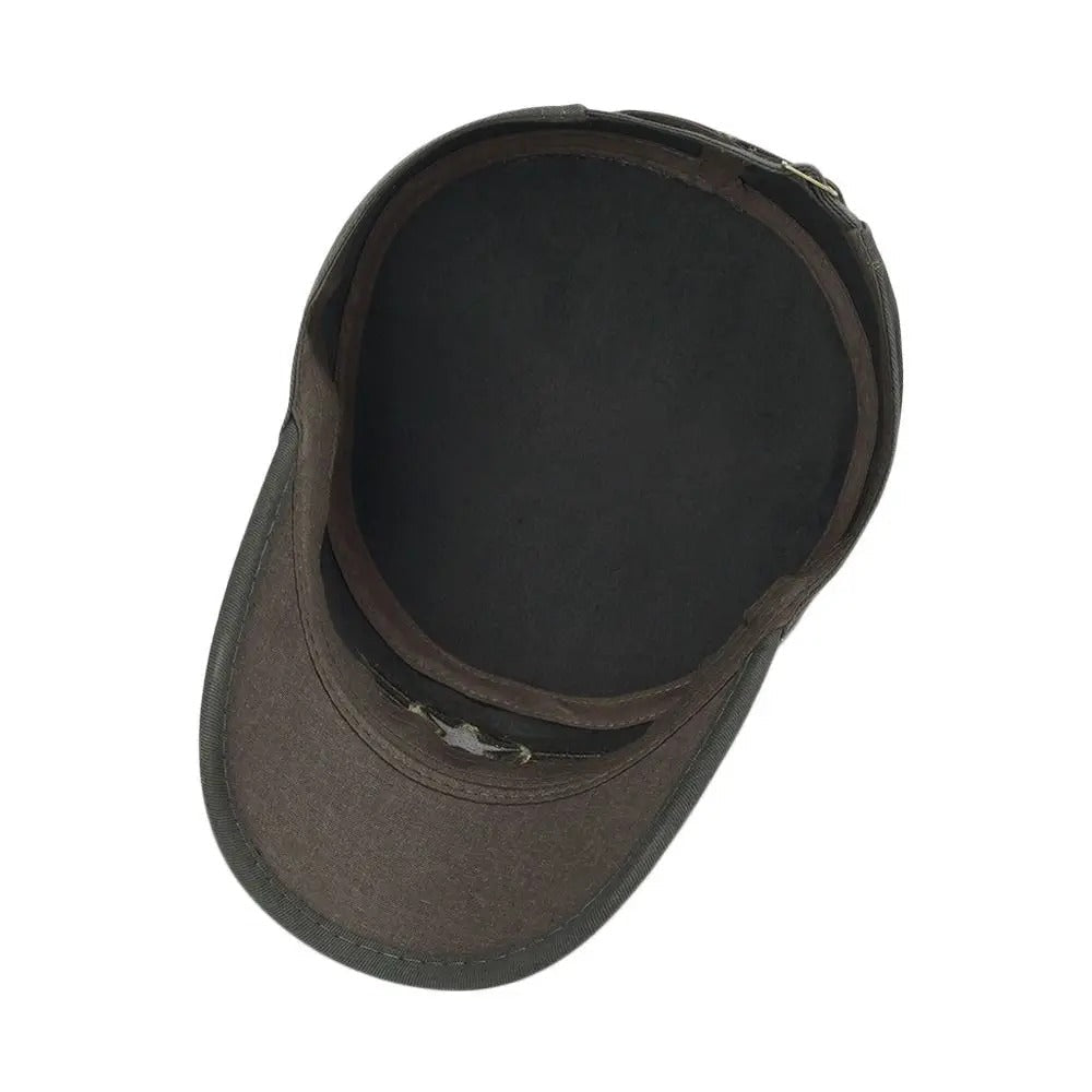 Top view of Brown Baseball Military Cap from Military-Outdoors with a comfortable fit