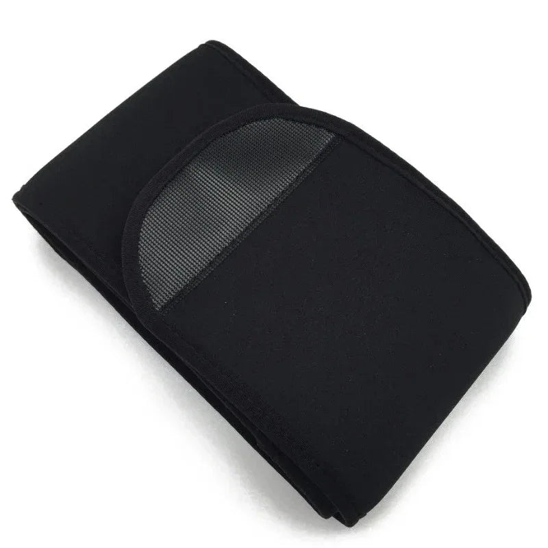 Black belly band pistol holster for concealed carry and comfort