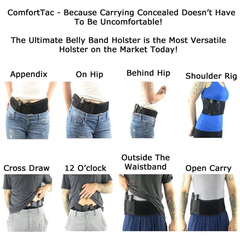 Military-Approved Belly Band Pistol Holster for Comfort - Military-Outdoors.com
