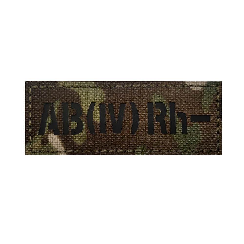 Camo Army Logo Blood Group Patch for Identification in the Field