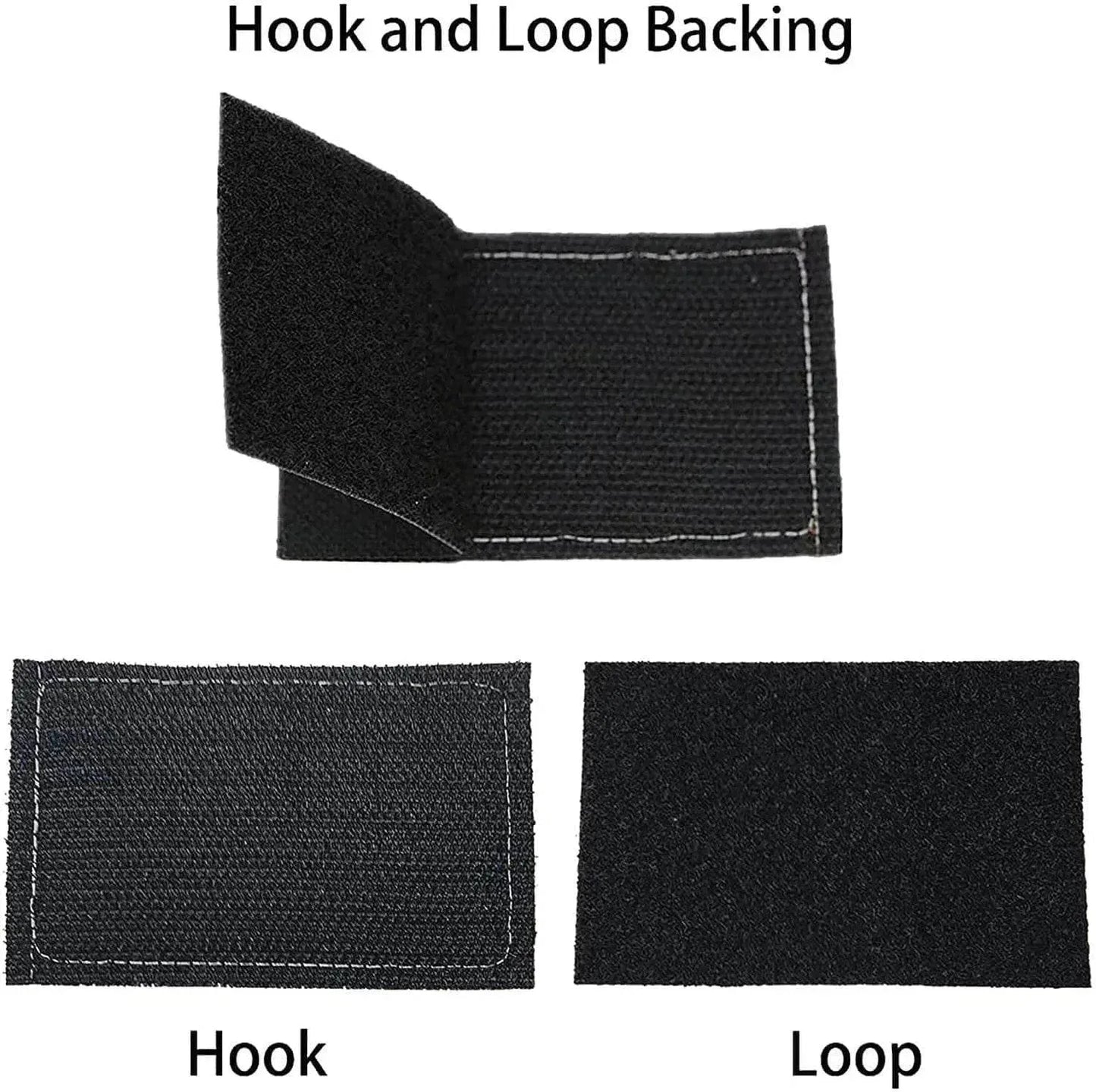 Black Hook and Loop Backing for Easy Attachment of Blood Group Patch