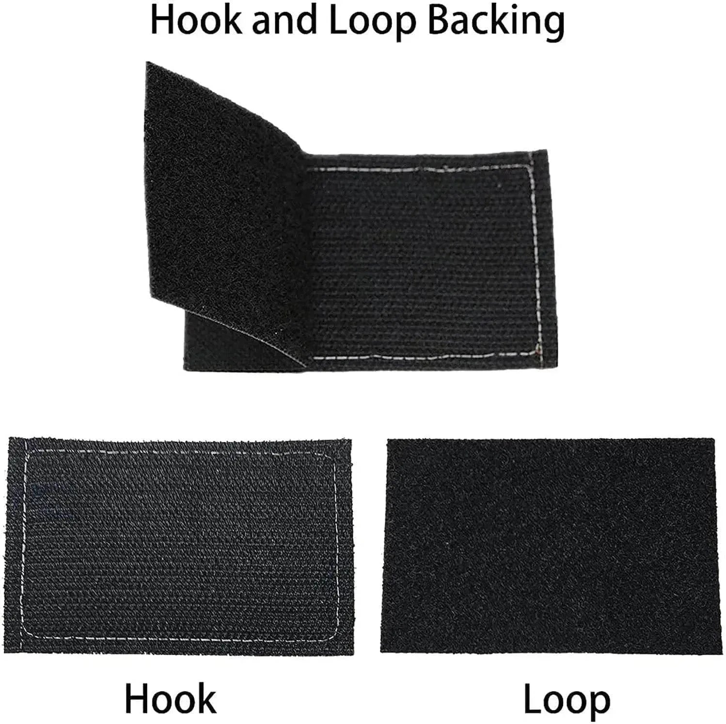 Black Hook and Loop Backing for Easy Attachment of Blood Group Patch