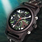 Wooden Military Watch for Outdoor Adventures