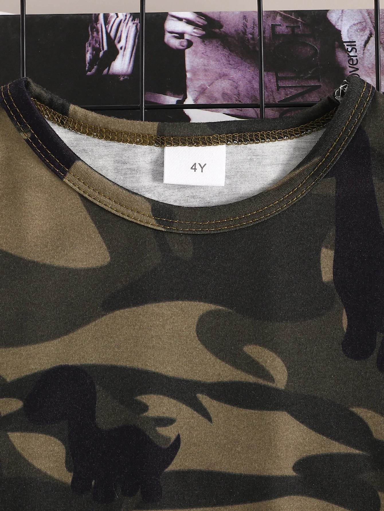Boys Camouflage T-shirt and Pants Clothing Set - Military-Outdoors.com