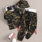Boys Camouflage T-Shirt and Pants Summer Clothing Set