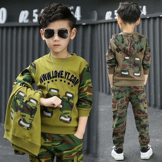 Kids Camouflage Boys Tracksuit Sets Military-Outdoors.com