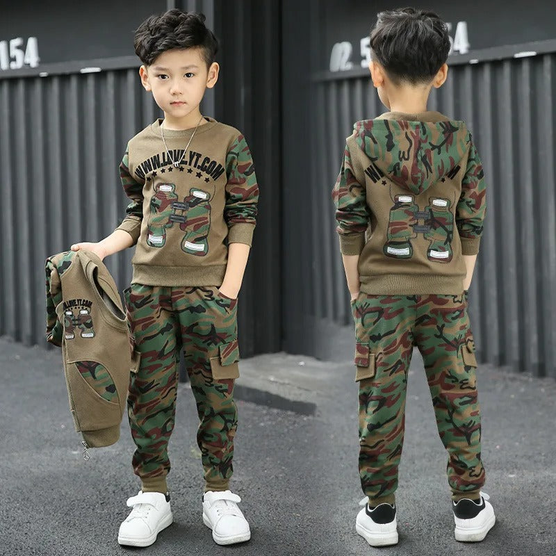Casual Boys Camouflage Boys Tracksuit Sets Military-Outdoors.com