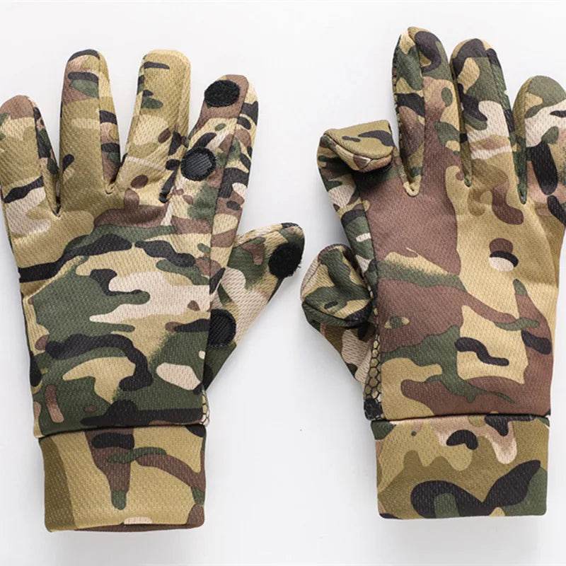Camouflage breathable outdoor gloves for hiking and outdoor activities