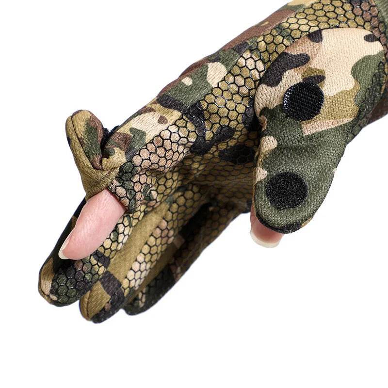 Camo breathable outdoor gloves for tactical and camping activities
