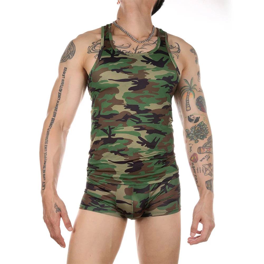 Camo Mens Underwear Vest - Military-Outdoors Collection - Military-Outdoors.com