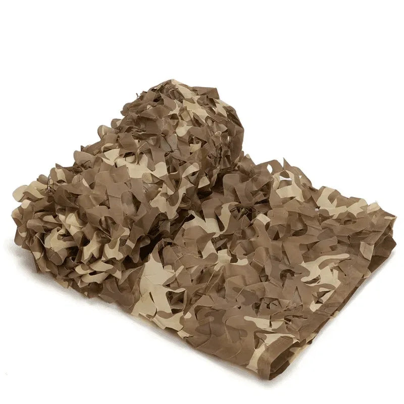 Camo netting in desert tan for outdoor camouflage and concealment