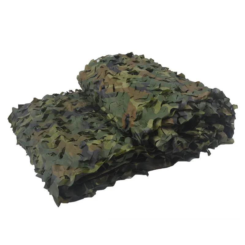 Camo netting in green and brown for outdoor camouflage