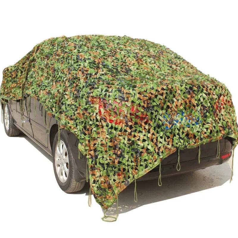 Camo netting for vehicle camouflage during outdoor activities