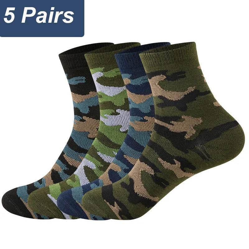 5 Pairs Camouflage Army Cotton Socks - Military-Outdoors.com