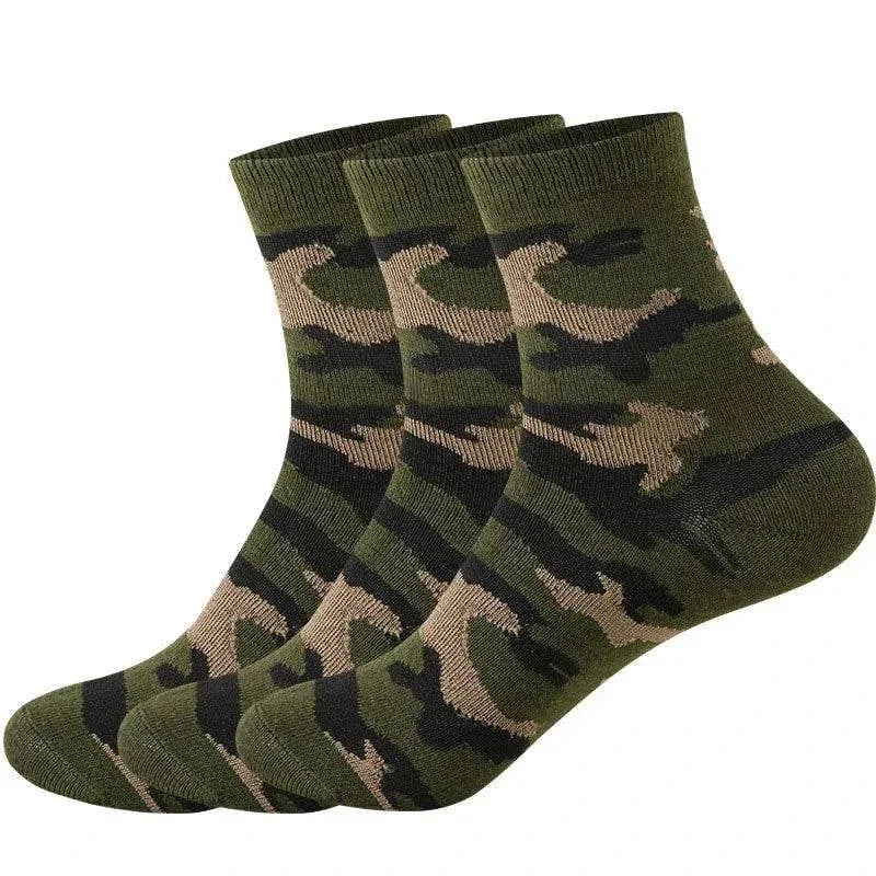 4 Pairs Army green Camouflage Army Cotton Socks - Military-Outdoors.com