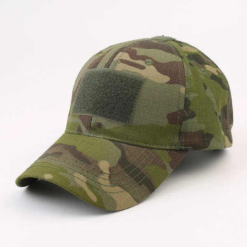 Camouflage baseball cap for outdoor activities with a stylish design