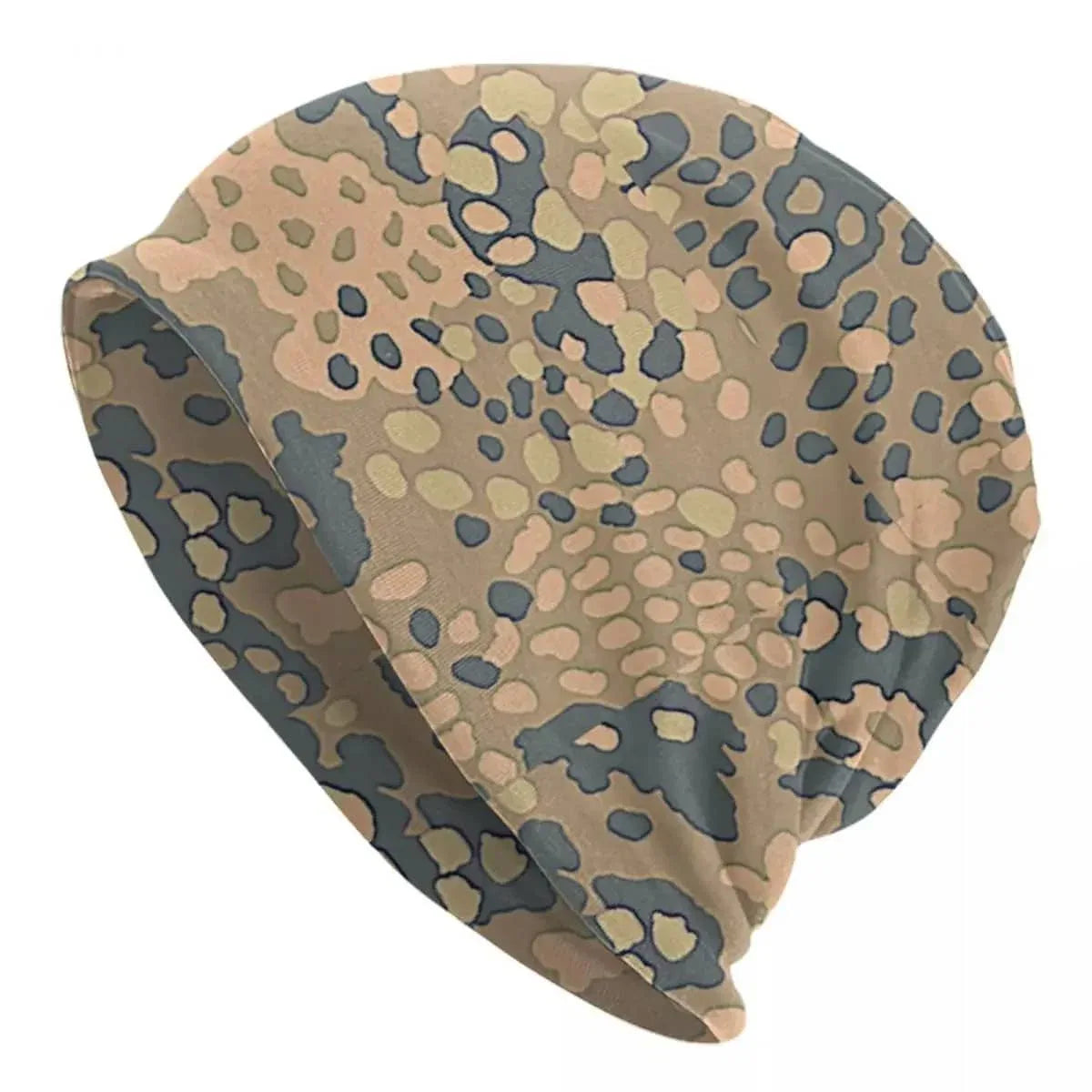 Camouflage bonnet hat in tan with versatile outdoor style